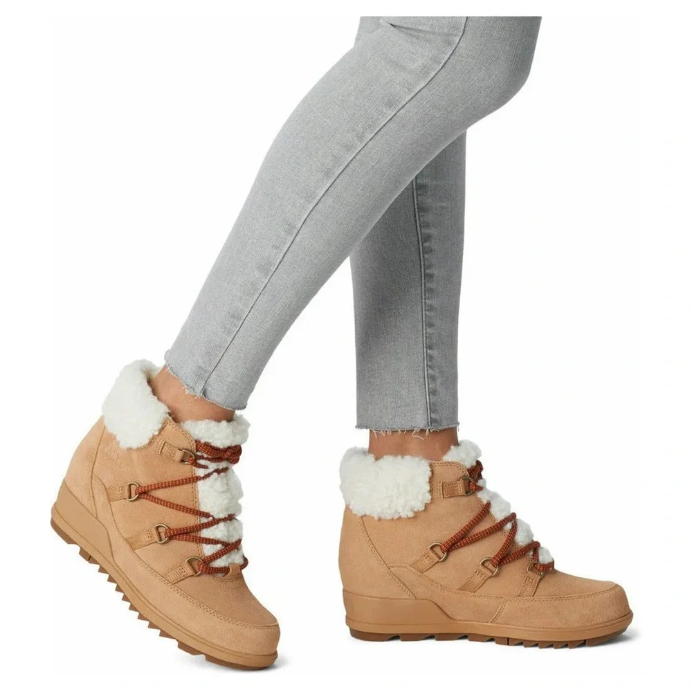 Sorel Women's Evie Lace Up Waterproof Wedge Bootie - Picture 3 of 10